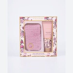 Tahari Foot Care Collection Peony Plum Foot Lotion/Soft Fluffy Socks